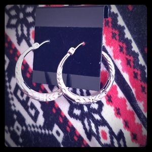 white gold hoop earrings